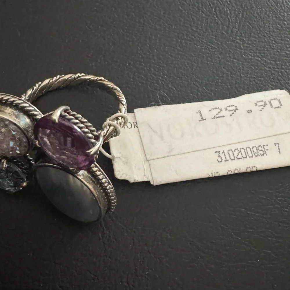 Lori Bonn Sterling Silver Multi-stone Ring